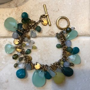 Turquoise and gold (faux) bracelet
